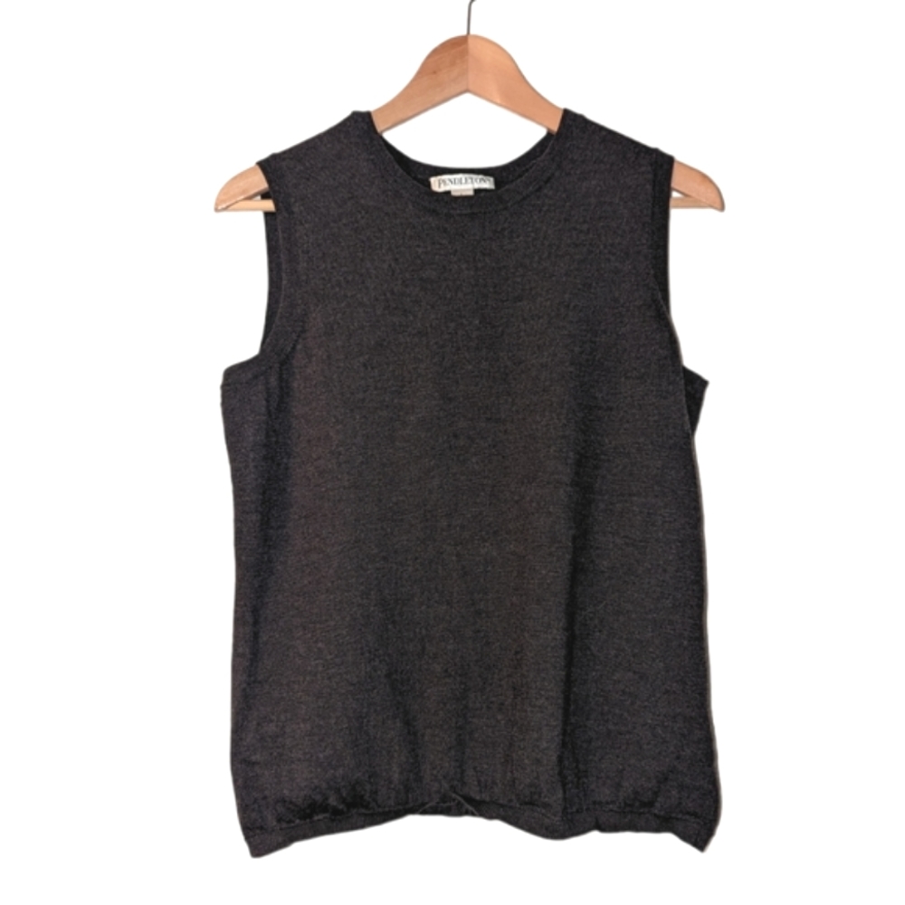 Pendleton 100% Merino Wool Grey Sleeveless Crew Neck Vest Large